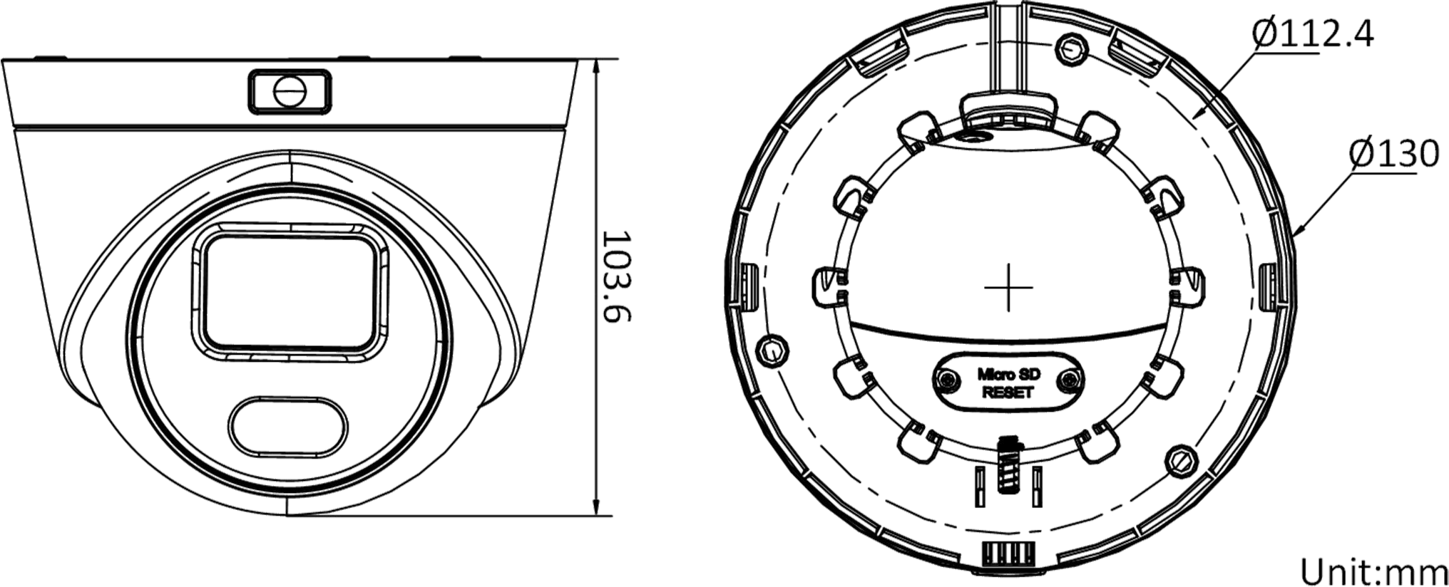 DS-2CD3347F(D)WD-LS 400 万 1/1.8" CMOS 全彩半球形网络摄像机